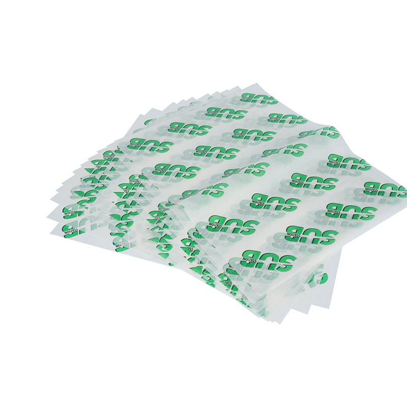 Fettiges Hamburger -Wickelpapier